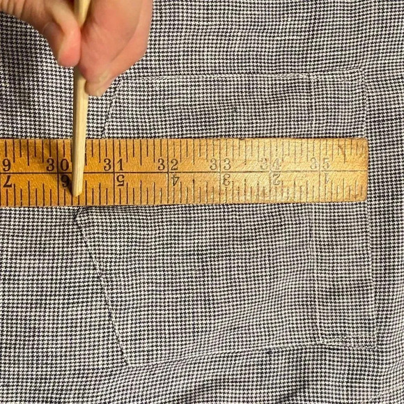 ORVIS Black & White Linen Button Down Mens Shirt Large VGUC - Picture 13 of 13